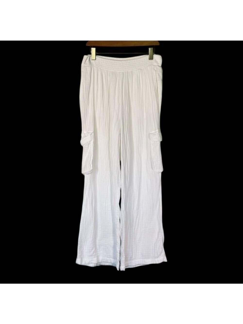Aerie High Waisted Pool-to-Party Cargo Gauze Pants Size M Relaxed Wide Leg Boho